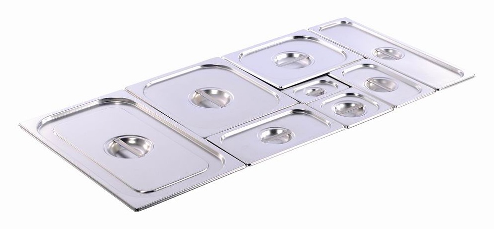 Stainless steel GN pan covers for packing programs